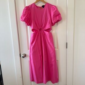 NWT - SCOOP Puff Sleeve O-Ring Dress - Size M